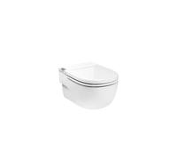 Roca Meridian In Tank Inodoro suspendido con soporte en L de 40 cm de fondo en porcelana de color blanco