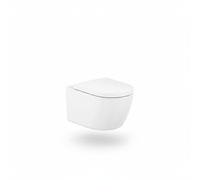 Roca Meridian - Inodoro Suspendido con Tapa, Salida Horizontal, Varios Colores - blanco-mate