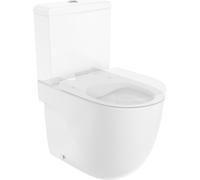 Roca,Meridian,Taza compacta con salida dual para inodoro de tanque bajo Rimless,Blanco,370mm x 600mm x 790mm,A34224L000