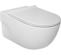 Roca Meridian taza de inodoro con asiento de cierre suave suspendido sin reborde blanco A34H240000