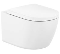 Roca Meridian taza de inodoro suspendido sin reborde con descarga de remolino blanco brillante A346747S00