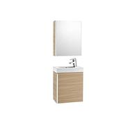 Roca,Mini,Pack con armario espejo (mueble base, lavabo y armario espejo),Roble texturizado,450mm x 250mm x 575mm,A855866155