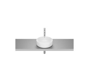 ROCA ONA A32768J000 Lavabo sobre encimera de porcelana con diseño circular en acabado color blanco