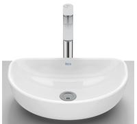 Roca Optica lavabo 45x30 cm semicircular sobre encimera blanco A327C10000