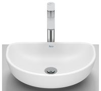 Roca Optica lavabo 45x30 cm semicircular sobre encimera blanco A327C10620