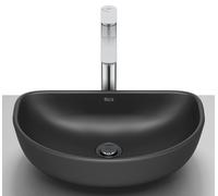 Roca Optica lavabo 45x30 cm semicircular sobre encimera negro A327C10080