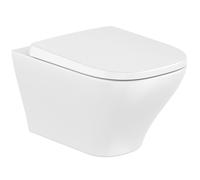 Roca Optica taza de inodoro suspendido sin reborde con descarga de remolino blanco brillante A346V13000