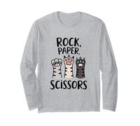 Roca, Papel, Tijeras, Gato, Patas, ilustración Manga Larga