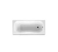 ROCA PRINCESS Bañera de forma rectangular de 170 cm fabricada en acero de color blanco - Con válvula automática con sifón / Reposacabezas / Con faldón lateral