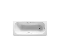 ROCA PRINCESS Bañera rectangular con asas de 170 cm fabricada en acero de color blanco - Sin válvula / Juego de patas universal / Con faldón lateral