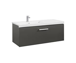 Roca,Prisma,Unik (mueble base con un cajón y lavabo izquierda),Gris antracita,1100mm x 460mm x 450mm,A855948153