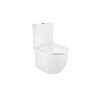 Roca Rimless Meridian Inodoro compacto completo cisterna baja con tapa y asiento - Asiento con tapa