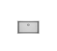 ROCA ROMA A870P10700 Fregadero de acero inoxidable de una cubeta de 70 cm con desagüe y válvula - Dispensador de jabón