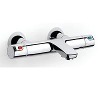 Roca,T-500,Grifería termostático exterior para baño-ducha con inversor automático, Cromo, A5A1E18C00