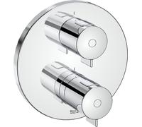 Roca A5A2K18C00 - Mezclador termostático empotrable para baño-ducha (2 vías) con inversor automático. Modelo T-500 Incluye subconjunto empotrable y rosetón