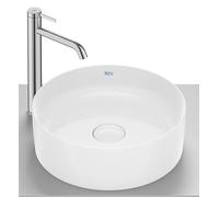 Roca Terra lavabo 39x39 cm circular sobre encimera blanco A32787N000
