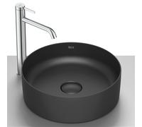 Roca Terra lavabo 39x39 cm circular sobre encimera negro A32787N080