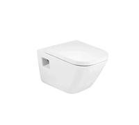 Roca The Gap Inodoro suspendido blanco de 54 cm de fondo con asiento y tapa normal o amortiguada - Asiento con tapa con amortiguador
