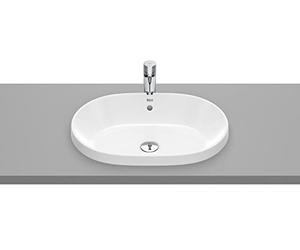 Roca,The Gap,ROUND - Lavabo de encimera,Blanco,550mm x 390mm x 40mm,A3270Y5000