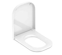 Roca The GAP Square STD A801472004 - Tapa y asiento para inodoro con caída amortiguada, blanco, 453,5 x 350 mm