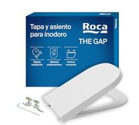 Roca The Gap - Tapa y asiento de Supralit para inodoro compacto, tapadera de WC original con ajuste perfecto, recambio de tapa de váter resistente, blanco, A80173000B