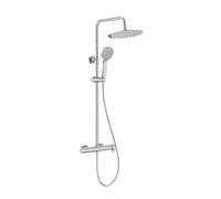 Roca Conjunto de ducha Vega Plus redondo con rociador efecto lluvia cromo para pared
