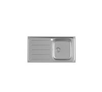 Roca A874801A01 Fregadero 1 Cubeta 1 Escurridor Izquierda, Victoria 80 EI, Acero Inox