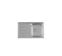 ROCA VICTORIA A874901A01 Fregadero de acero inoxidable de 90 cm con escurridor a la izquierda - Con sifón salvaespacio