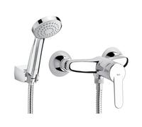 Roca,Victoria,Grifería monomando exterior para ducha con ducha de mano, flexible de 1,50 m. y soporte de ducha articulado,A5A2025C02
