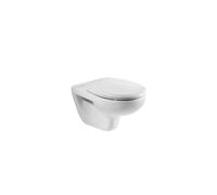 Roca Victoria Inodoro para instalación suspendida de 35,5 cm fabricado en porcelana de color blanco - Asiento y tapa lacados con bisagras acetálicas