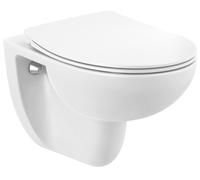 Roca Victoria taza de inodoro con asiento de cierre suave suspendido sin reborde blanco brillante A34HV02000