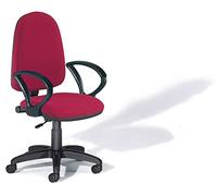 Rocada Silla de Escritorio Barata | Silla Oficina Color Roja | Silla despacho Cómoda, Ajustable y con Ruedas | Regulable en Altura | Tapizada en Tela Ignífuga y con Reposabrazos