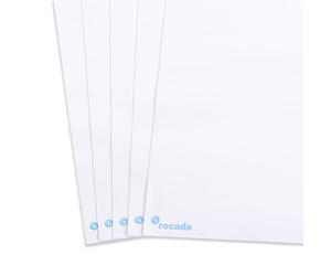 Rocada | Bloc de Papel para Rotafolios - Color Blanco - Sistema de Agujeros - Gramaje de 70 g - Pack de 5 Blocs - Papel para Presentaciones, Formación y Reuniones con Caballete