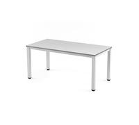 Rocada - Escritorio Moderno 140x80cm | Mesa de Despacho para Oficina/Teletrabajo | Patas Regulables, Montaje Fácil, Fabricado en España, Blanco/Blanco