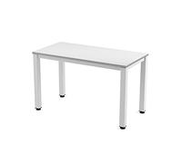 Rocada - Escritorio Moderno y Funcional para Oficina y Estudio en Casa | Estructura de Acero Duradera | Mesa de Estudio Estilo Nórdico | Montaje Sencillo, Blanca + Tablero Blanco, 120x60 cm, Acero