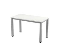 Rocada - Escritorio Moderno y Funcional para Oficina y Estudio en Casa | Estructura de Acero Duradera | Mesa de Estudio Estilo Nórdico | Montaje Sencillo, Gris + Tablero Blanco, 120x60 cm, Acero