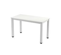 Rocada | Escritorio para Ordenador | Mesa de Estudio para Oficina en casa | Estructura de Acero | Mesa de despacho en Madera de Color Roble y Estructura Color Blanco | 120x60 cm | Montaje Sencillo