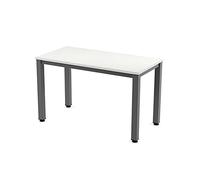 Rocada | Mesa de Escritorio con Estructura de Acero | Mesa de Oficina con Superficie de Madera | Mes de Despacho en Madera Blanca y Estructura Color Antracita | 120x60 cm