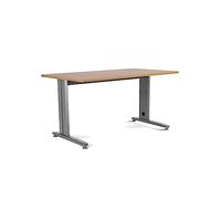 Rocada | Mesa Oficina ancha para Teletrabajo, Despacho, Ordenadores| Estructura de Acero en L color Gris | Mesa robusta y fácil montaje| 160 x 80 cm | Acabados en Roble