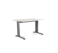 Rocada | Mesa Oficina ancha para Teletrabajo, Despacho, Ordenadores | Estructura de Acero en L color Gris | Mesa robusta y fácil montaje| 140 x 80 cm | Acabados en Blanco