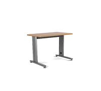 Rocada | Mesa Oficina para Teletrabajo, Despacho, Ordenadores | Estructura de Acero en L color Gris | Mesa robusta y fácil montaje| 120 x 60 cm | Acabados en Roble