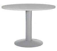 Rocada Mesa Reunion Estructura Columna Acero Bandeja Gris 100 cm