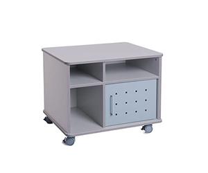Rocada - Mueble Auxiliar de Oficina - Armario Multifuncional de Oficina Móvil - Soporte para Impresora con Ruedas - Mueble Archivador Color Gris - 72 x 58 x 59 cm