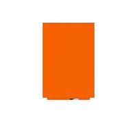 Rocada - Pizarra Adhesiva Magnética Naranja - Superficie Lacada - 75x115 cm - Diseño Modular Sin Marco - Fijación Magnética Vertical y Horizontal - Tablero Multifuncional para Pared