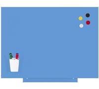 Rocada | Pizarra Azul de Rotulador | Pizarra Magnética Sin Marco | Pizarra Imantada de Pared | Sistema de Sujeción Patentado con Imán | Pizarra Azul 55 x 75 cm