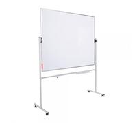 Rocada | Pizarra Blanca Doble Cara con Soporte Móvil y Ruedas | Caballete Móvil para Pizarra Blanca con Marco de Alumio | El Pack incluye Soporte con Ruedas y Pizarra de 150 x120 cm