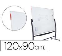 Rocada Pizarra Blanca Magnética Lacada Soporte Volteable Doble Cara 120x90 cm