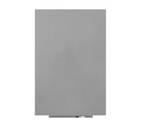 Rocada Pizarra blanca sin marco | Se limpia con un paño seco y bandeja para bolígrafos | Pizarra blanca magnética | Versión Pro - Revestimiento de polietileno | 100 x 150 cm [plateada]