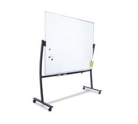 Rocada Pizarra Blanca Magnética Lacada Soporte Volteable Doble Cara 120x90 cm
