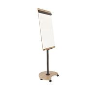 Rocada | Pizarra Móvil Magnética NATURAL - Estructura de Acero y Melamina - Superficie para Borrado en Seco - Base con 5 Ruedas - 2 Brazos Laterales Plegables - 69 x 200 x 62 cm